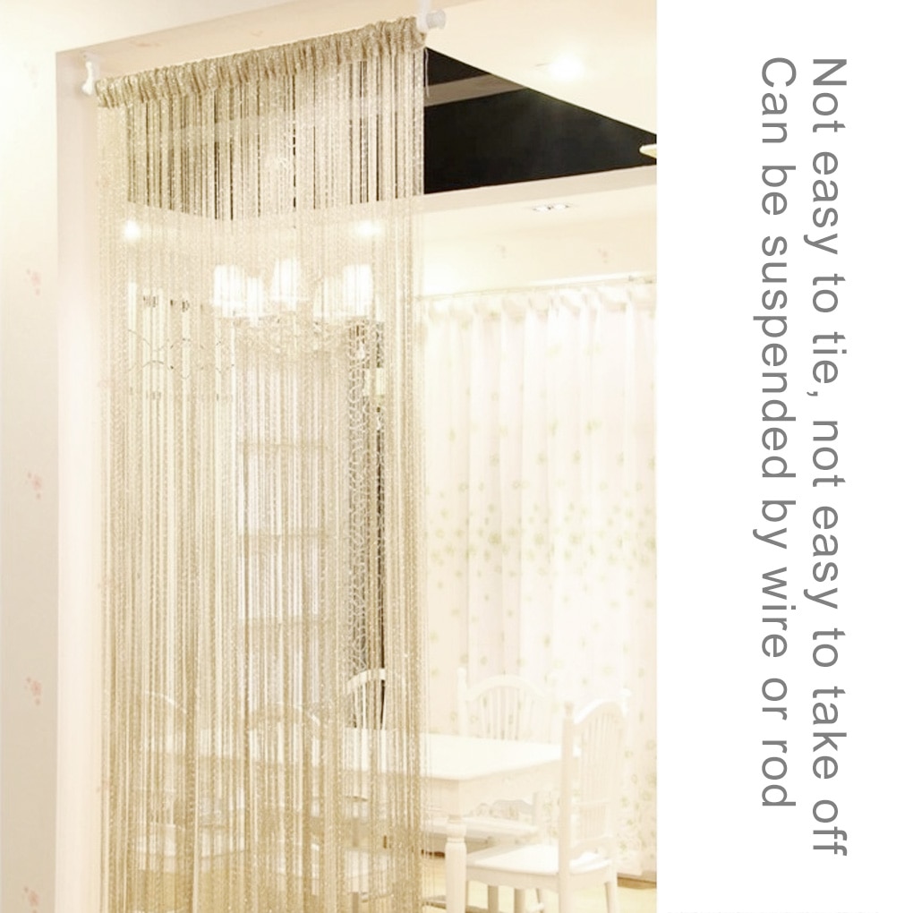 Newest Crystal Curtain Flash Line Shiny Door String Curtain Wall Panel Edge Window Room Divider Blind Tassel Screen