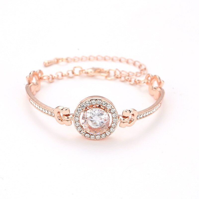Pulsera envuelta con diamantes de imitación para mujer, brazalete de boda chapado en oro de , de para mujer,