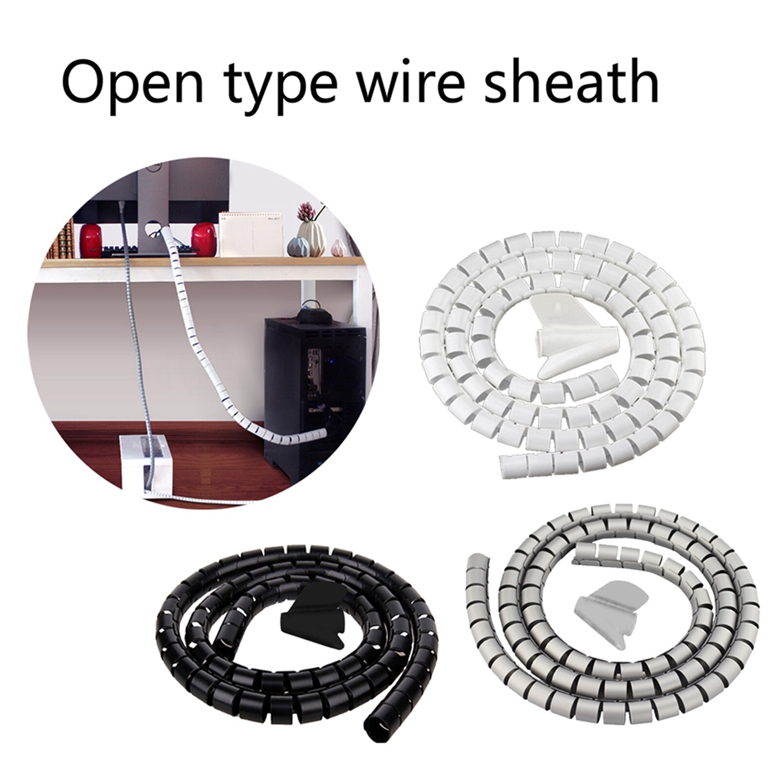 Waterdichte Kabel Cover Elektrische Draden Universal Plastic Beschermhoes Kabel Shield Cord Management Kit Voor Thuis