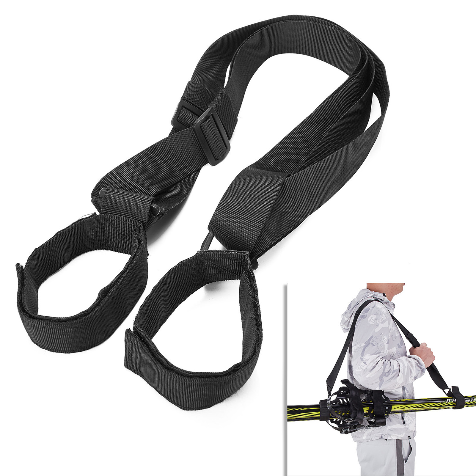 Skidor till skidor och stavar ryggsäck bärare skidor och stavar bär sele rem skid axelrem skid remmar