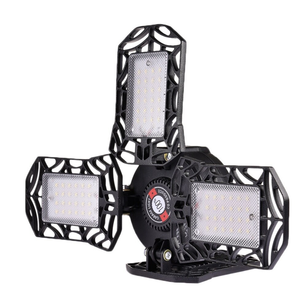 120W LED Garage Light Super Brightness E26 Deformable Ceiling Light Fixture Deform Light for Workshop Warehouse Factory Gym
