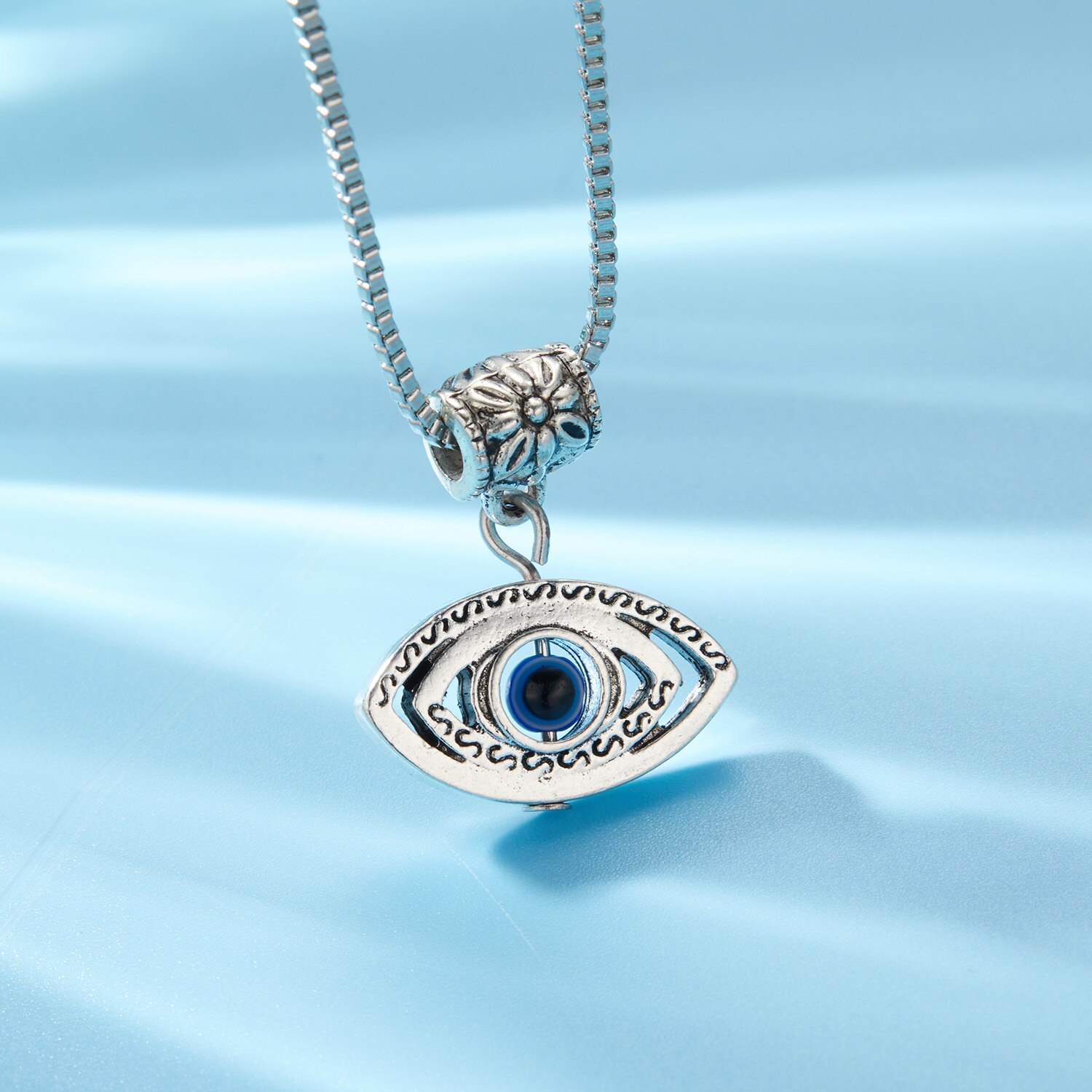 Türkische Bösen Augen Halsketten Für Frauen Vintage Schildkröte Eule Elefant Schmetterling Hamsa Hand Bule Auge Anhänger Halsketten Party: Style 6