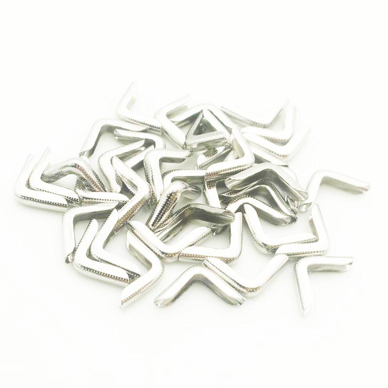 50 Protège-Coins Argentés Pour Livres/Scrapbooking - Fer, 20x20mm