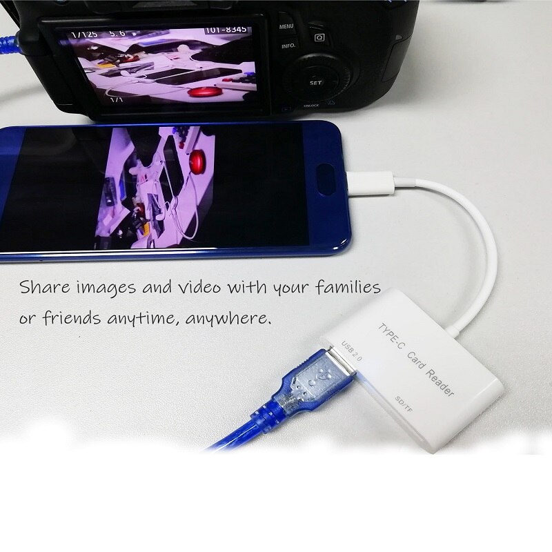 3 in 1 USB 2.0 SD Card Reader Adapter Type C Cable Micro SD TF smart memory card reader Camera Connection laptop accessories