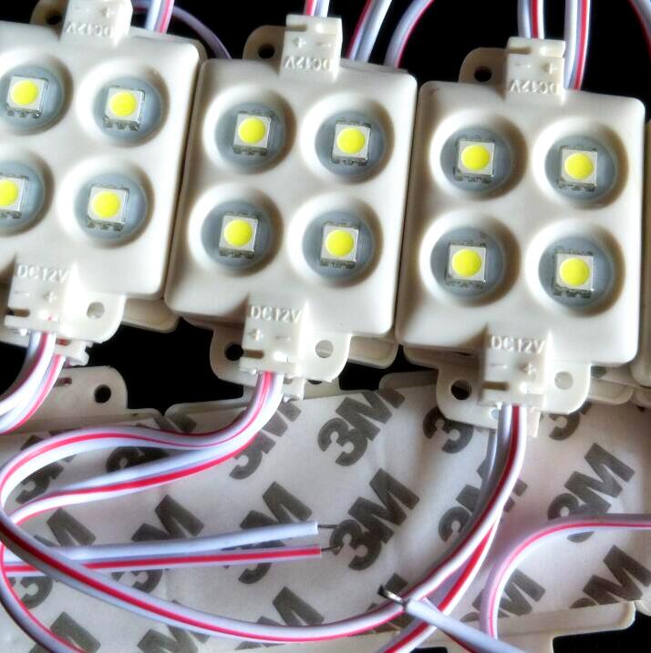 LED Module SMD 5050 4 LED DC12V Waterdicht Advertentie LED Modules Super Heldere Warm Wit Brief Verlichting