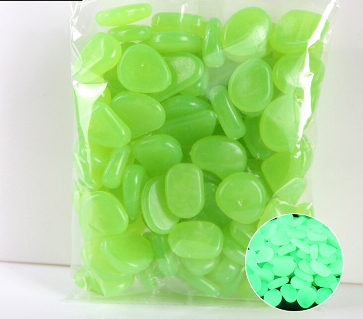 100 Pcs Tuin Decor Lichtgevende Speelgoed Stenen Glow In Dark Decoratieve Steentjes Outdoor Aquarium Decoratie Pebble Rotsen Aquarium: A11