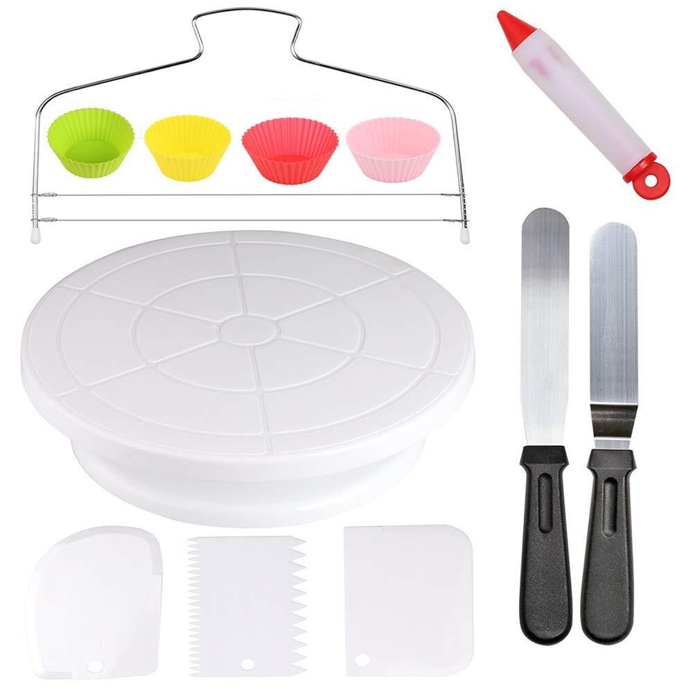 62pcs Cake Decorating Kit Cake Rotating Turntable Icing Piping Nozzles Cake Spatula Kitchen Baking Pastry: C2123