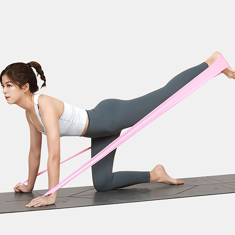Yoga elastiska band bärbara pilates höftcirkel expanderband latex spänning gym familj styrketräning motståndsbälte