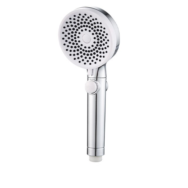 alcachofa ducha estrellado de 3 modos ajustable de alcachofa ducha alta presion con una tecla de parada de agua ​ahorra agua cabezal ducha lluvia accesorios baño: White and Silver