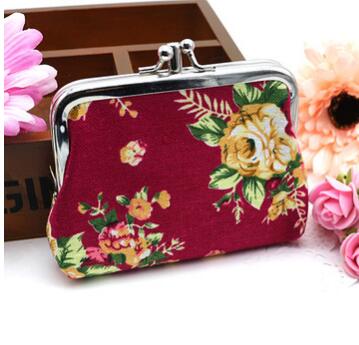 M007-cartera de lona con dibujos animados de doble rosa para mujer, monedero de tela corta Floral para mujer, monedero para chica, para estudiante,: 4red