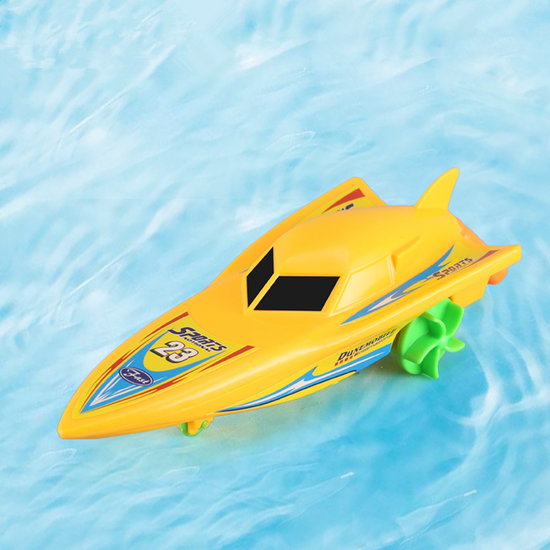 1pc- speed båd skib wind up legetøj flyde i vand børn legetøj klassisk urværk legetøj sommer brusebad legetøj til børn drenge