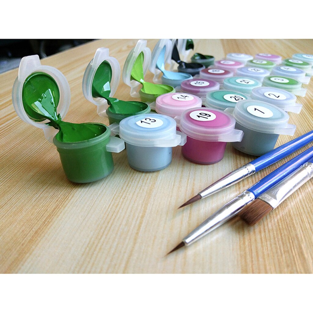 Kit de pintura por números DIY, pintura al óleo sobre lienzo, arte de pared para niños principiantes