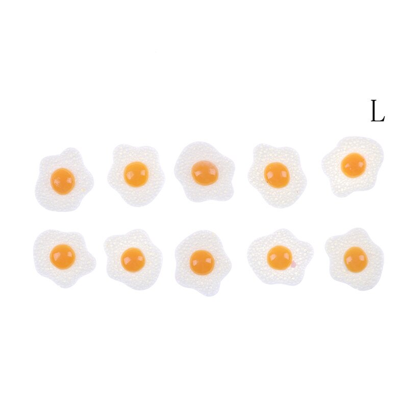 2Pcs Developmental Fun Kitchen Food Wooden Magnetic Omelette Egg Yolk Pretend Role Play Children Toy: 13X15mm 10PCS