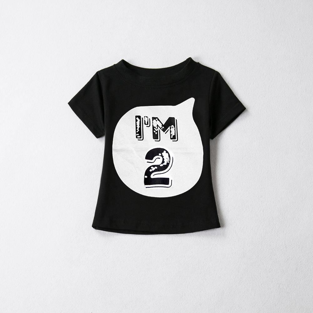 Del Capretto del bambino T-Shirt Vestiti del Bambino Primavera/Autunno del capretto Manica Corta Creativo Alfabeto Del Modello Panni: 6