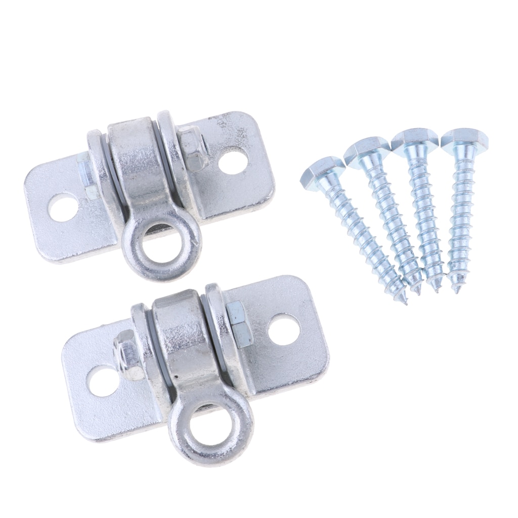 1 Pair Swing Wall Mount Bracket Hammock Great Load-bearing Hook Hold 15 KN With 4 Screws Use in Inside / Outside Home