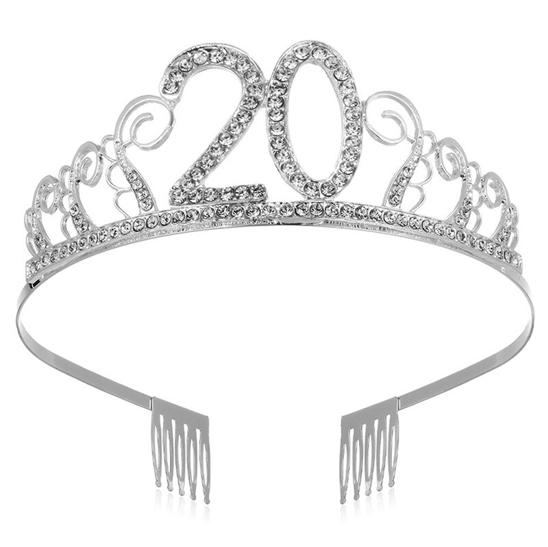 30 40 50 syntymäpäiväjuhlien koristelu aikuisten kristalli tekojalokivi tiara prinsessakruunu