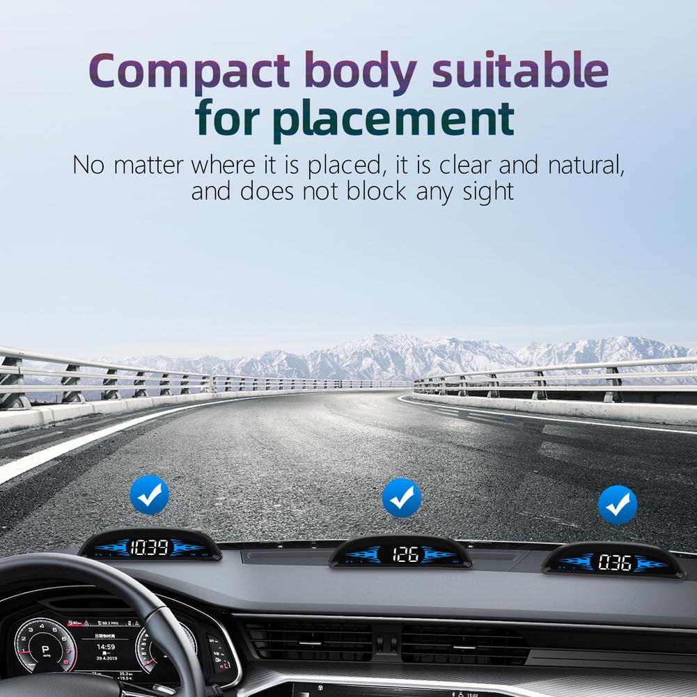 Universal Car Hud Hd Head-up Display G2 Digital Gps Speedometer Direction Navigation Device