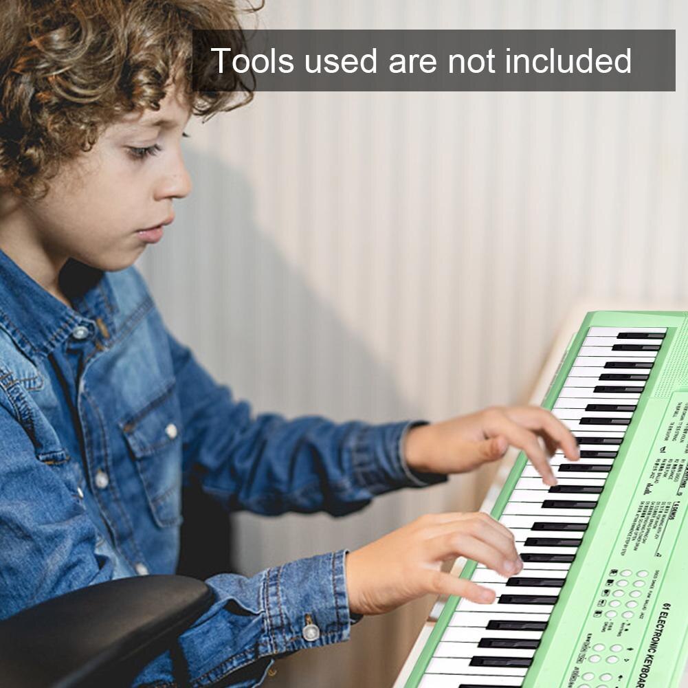 Piano Numérique 61 Touches Multifonction – USB, Micro, Enseignement – Débutants Enfants – Noir