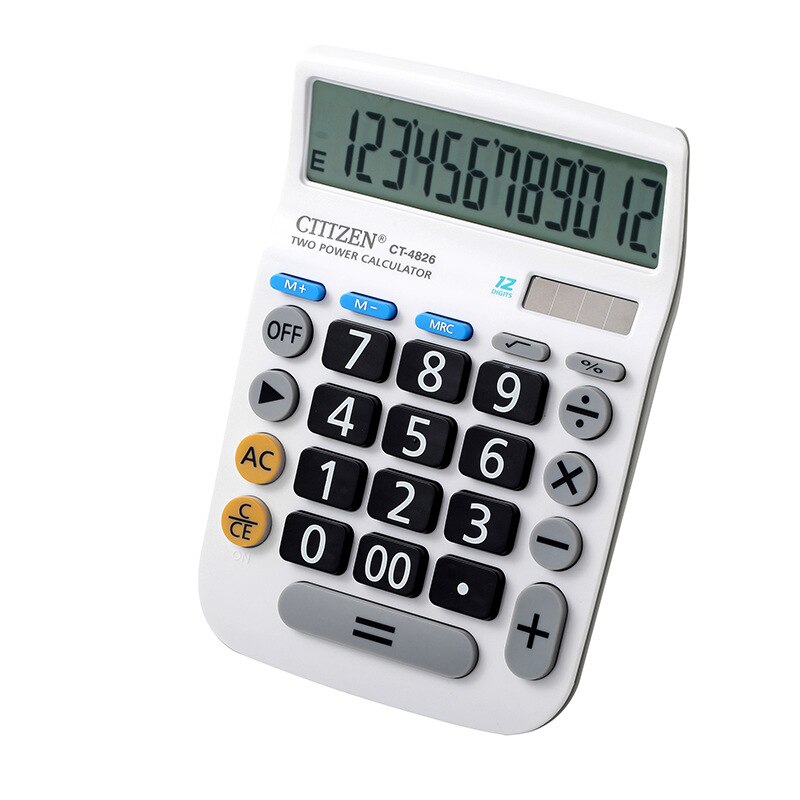 Electronic Calculatorwith Big Buttons Larg DisplayComputer Dual Solar PowerDesktop Calculating Machine Handheld