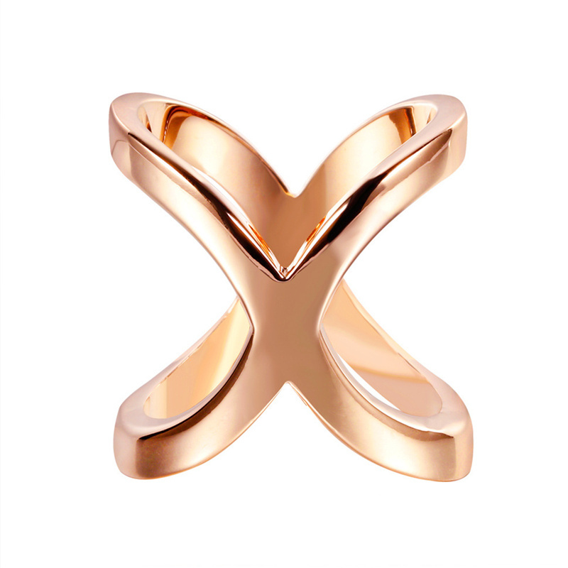 Cross Boog Sjaal Clip Metalen Knop X Vorm Broches Sjaals Gesp Vierkante Sjaals Sieraden Accessoires: Rose gold