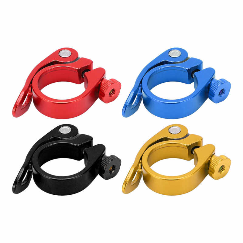 Mtb Bike Zadelpenklem Quick Release Zadel Pole Clip Aluminium Legering Fiets Zadelpen Clip Mount 31.8Mm 34.9Mm