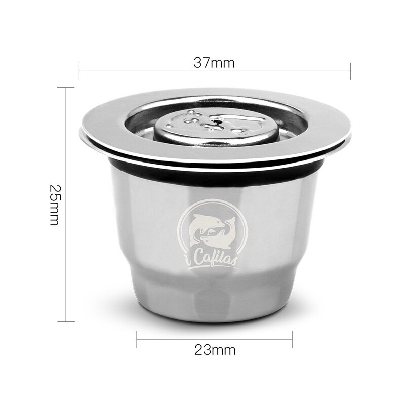 Hervulbare, roestvrijstalen koffiecapsule voor nespresso-accessoire