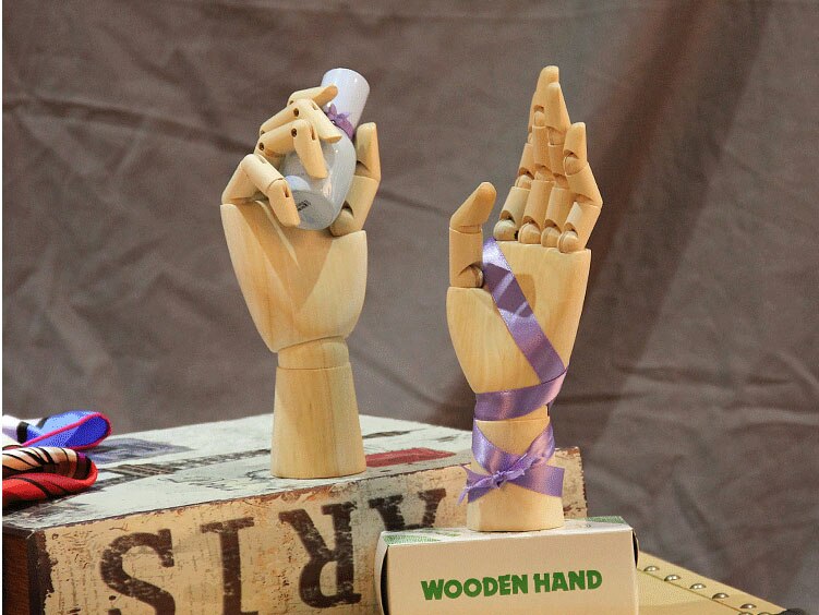 Style Wooden Hand Mannequin Hand Model Wood Hand On