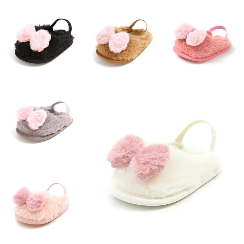 Nueva Sandalia de verano, sandalias suaves con lazo de felpa, deslizador de chica para bebé, zapatos transpirables de piel para bebé, zapatos simples elásticos de princesa para bebé