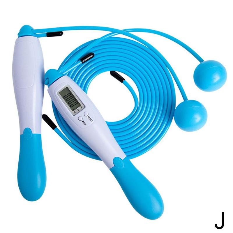 Cuerda de saltar electrónica inalámbrica para Fitness, comba inteligente con pantalla LCD, contador de velocidad: J-Dual purpose