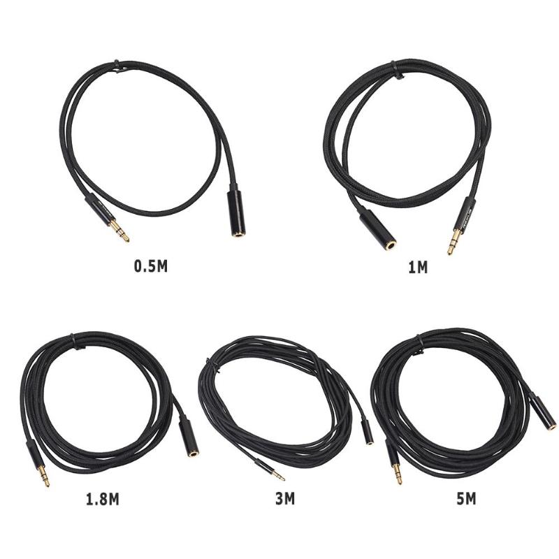 REXUS 3.5 Jack Hoofdtelefoon Verlengkabel 3.5mm Jack Man-vrouw Stereo Audio AUX Extender Koord Voor Telefoon PC computer Auto MP3