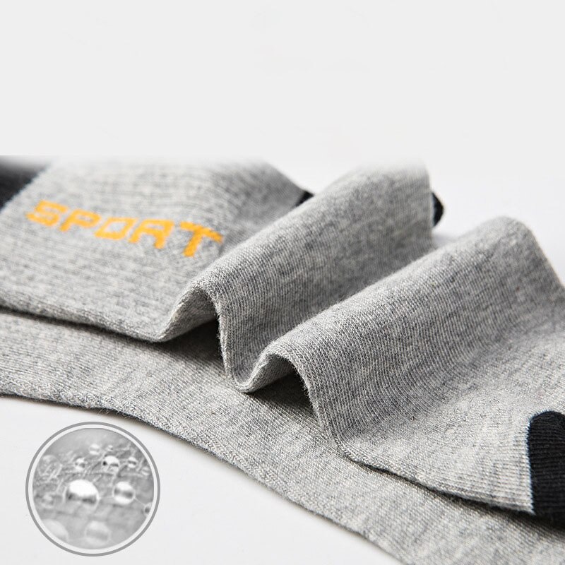Calcetines largos de algodón absorbentes para hombre, calcetín deportivo informal, desodorante, ideal para , 5 pares, primavera y otoño