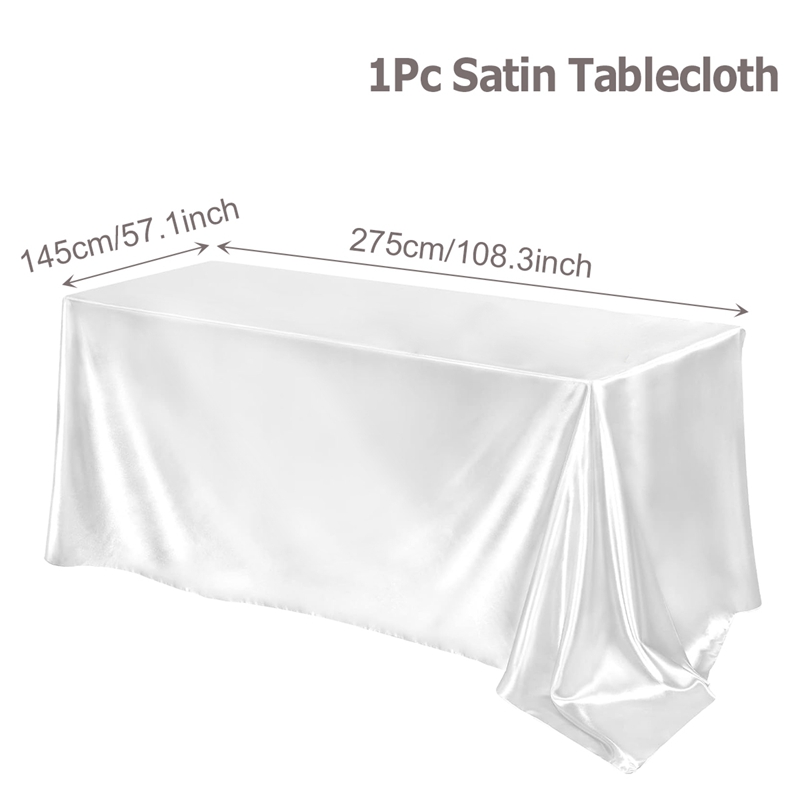 Nappe rectangulaire en Satin, brillante, lisse, blanc, rose, couleur unie, fournitures de fête de mariage, décors de Table: Bourgogne