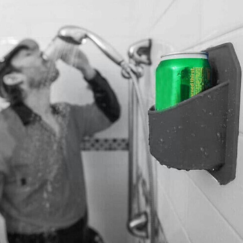 Wall Mounted Beer Can Wine Glass Holding Rack Multifunction Storage Holder Cola Bathroom Beverage Plastic Cup Juice Bracket
