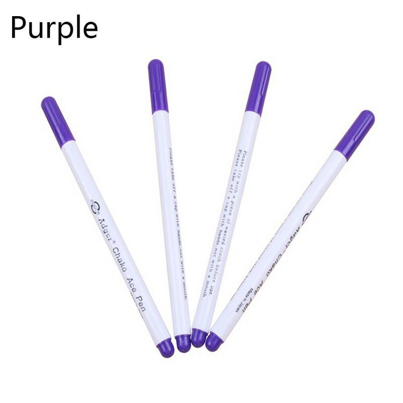 4 Packs Stitch Markers Soluble Cross Stitch Water Erasable Pens Grommet Ink Fabric Marking Pens DIY Needlework Sewing Supplies