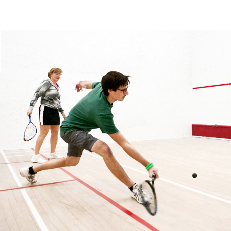 Naturlig sort gummi squash bold gul prik squash bolde træning hastighed sport begynder bola squash point bold to gule prikker