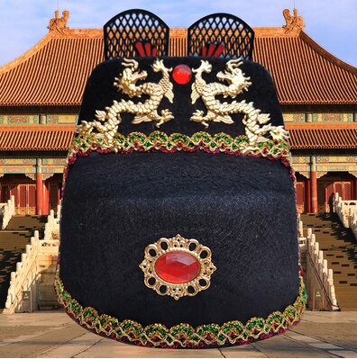 Hanfu Hat For Men Chinese Ancient Black Square Top Hat Headdress Male Cosplay Hanfu Formal Hat For Men Women: C