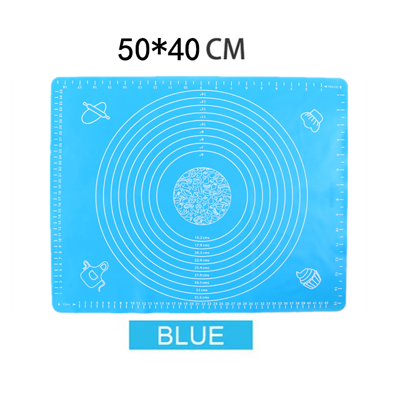 Estera de silicona para hornear, tapetes para masa para amasar, hoja para pastel de Pizza, utensilios para parrilla, utensilios para hornear, almohadilla de mesa, accesorios de pastelería de cocina: Caqui oscuro