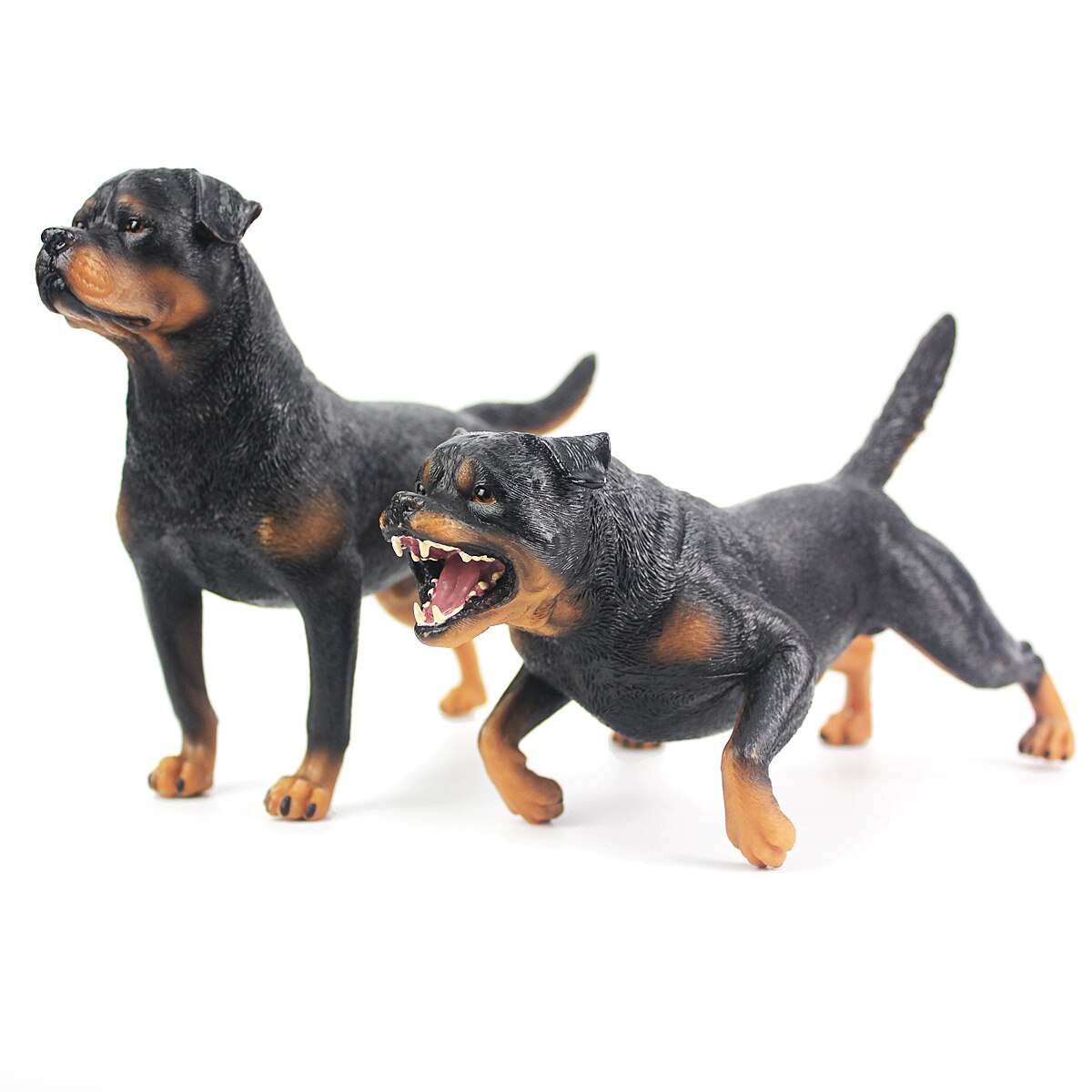 Simulatie Effen Grote Rottweiler Model Speelgoed Dier Huisdier Politie Hond Hond Hand-Made Ornamenten Voor Jongens En Kinderen Figuur model