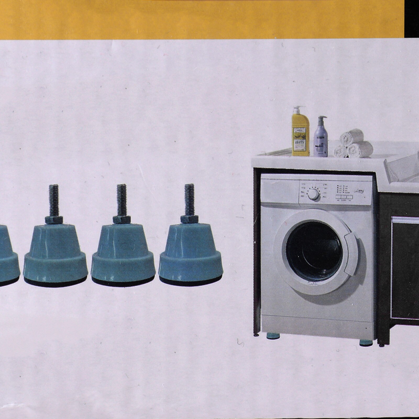 4Pcs Washing Machine Stand Base Pads Anti-Vibration Feet Mats Plastic Fixing Bracket Anti Slip Furniture Refrigerator Washer Pad