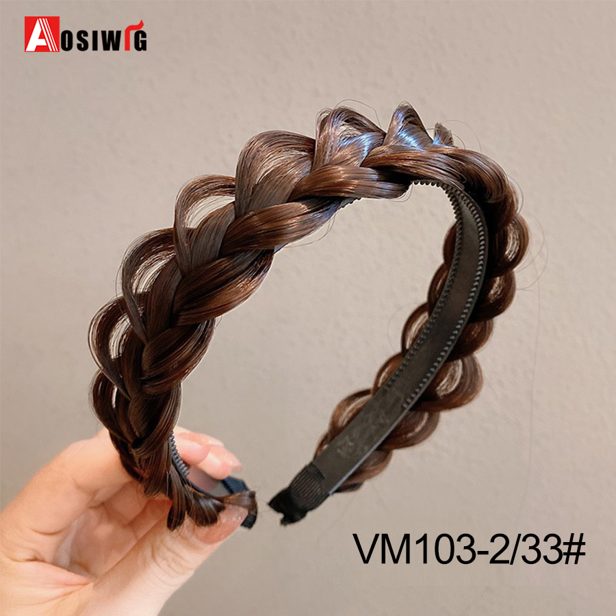 Synthetische Fishbone Geflochtene Stirnband Haar Gürtel Geflochtenes Haarband Böhmischen Stil Frauen Frisur Haarteile Kopfbedeckung Zubehör Bl: WHITE