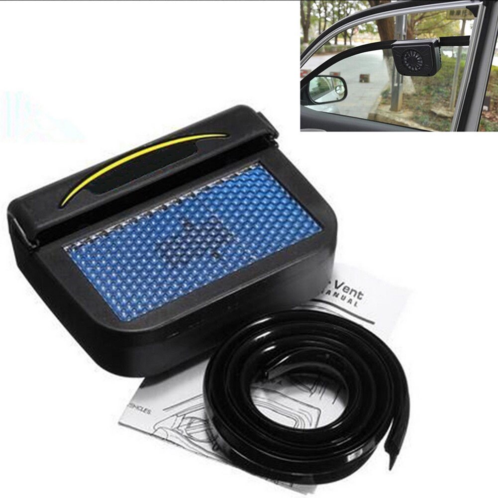 Solar Power Car Window Windshield Auto Air Vent Cooling Fan Cooler Radiator Car Accessories Car Styling: Default Title