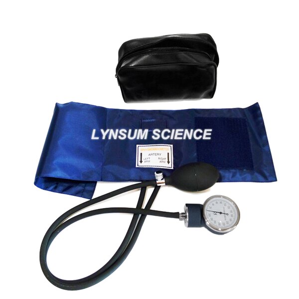 Adult Manual Blood Pressure Monitor BP Cuff Upper Arm Aneroid Sphygmomanometer Tonometer with Pressure Gauge: Dark Blue