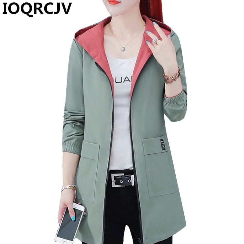 2022 Spring Autumn Women Jacket Streetwear Hooded Coat Zippers Jackets Windbreakers Female Causal Outerwear 4XL