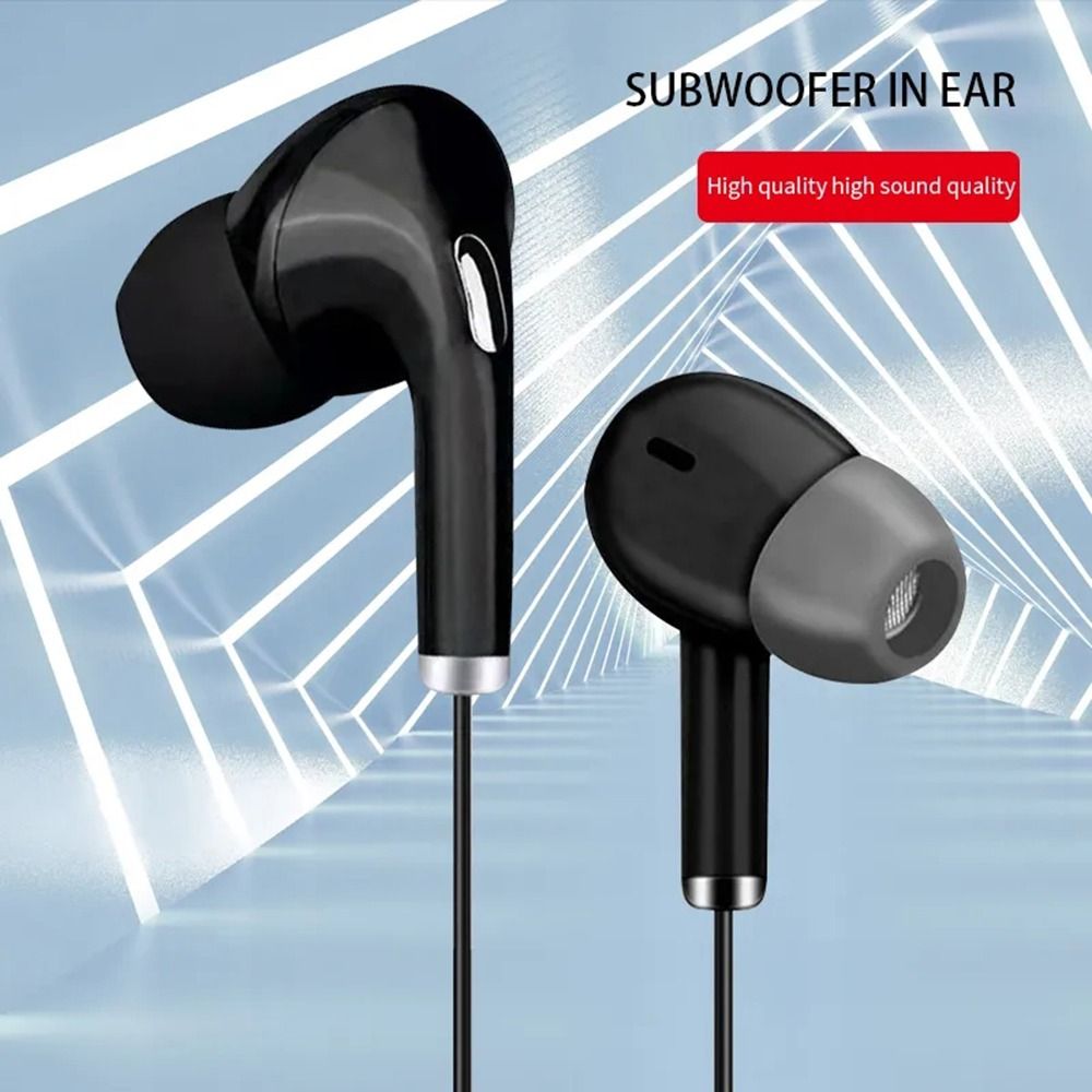 High Definition Bedrade Oortelefoon 3.5Mm In-Ear Bediening Draagbare Sport Bedrade Headset Met Microfoon Bedrade Koptelefoon Voor Mobiele Telefoons