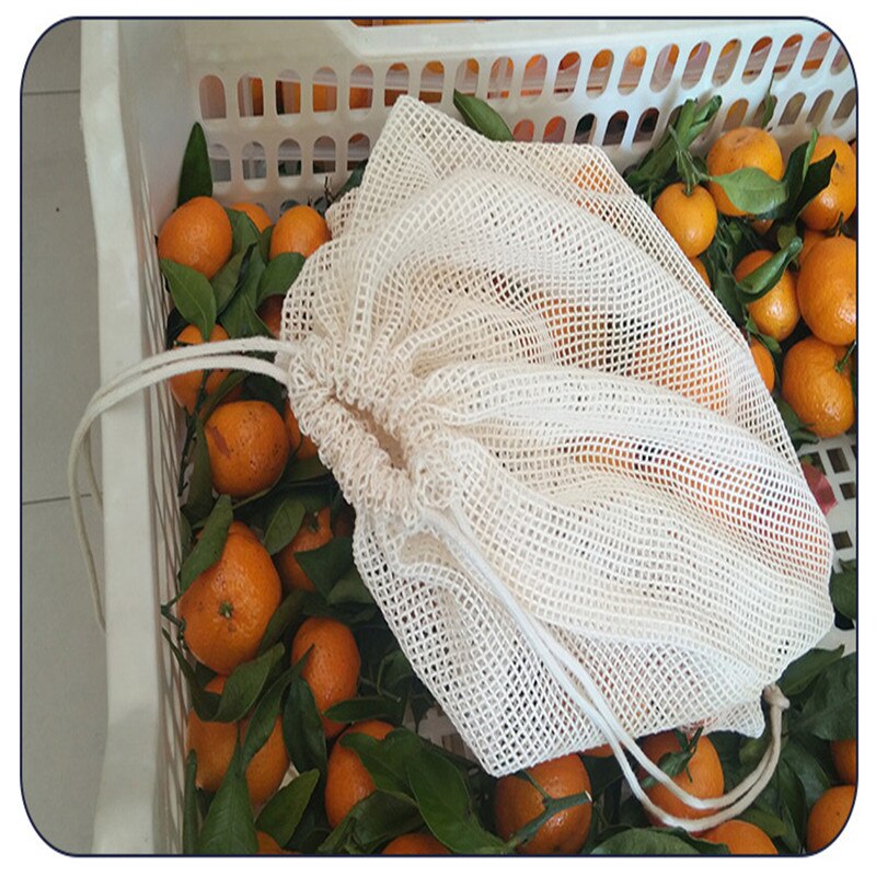 Cotton sack Pocket pocket woven ball pocket multi-purpose net bag shopping bag Fruit mesh bag