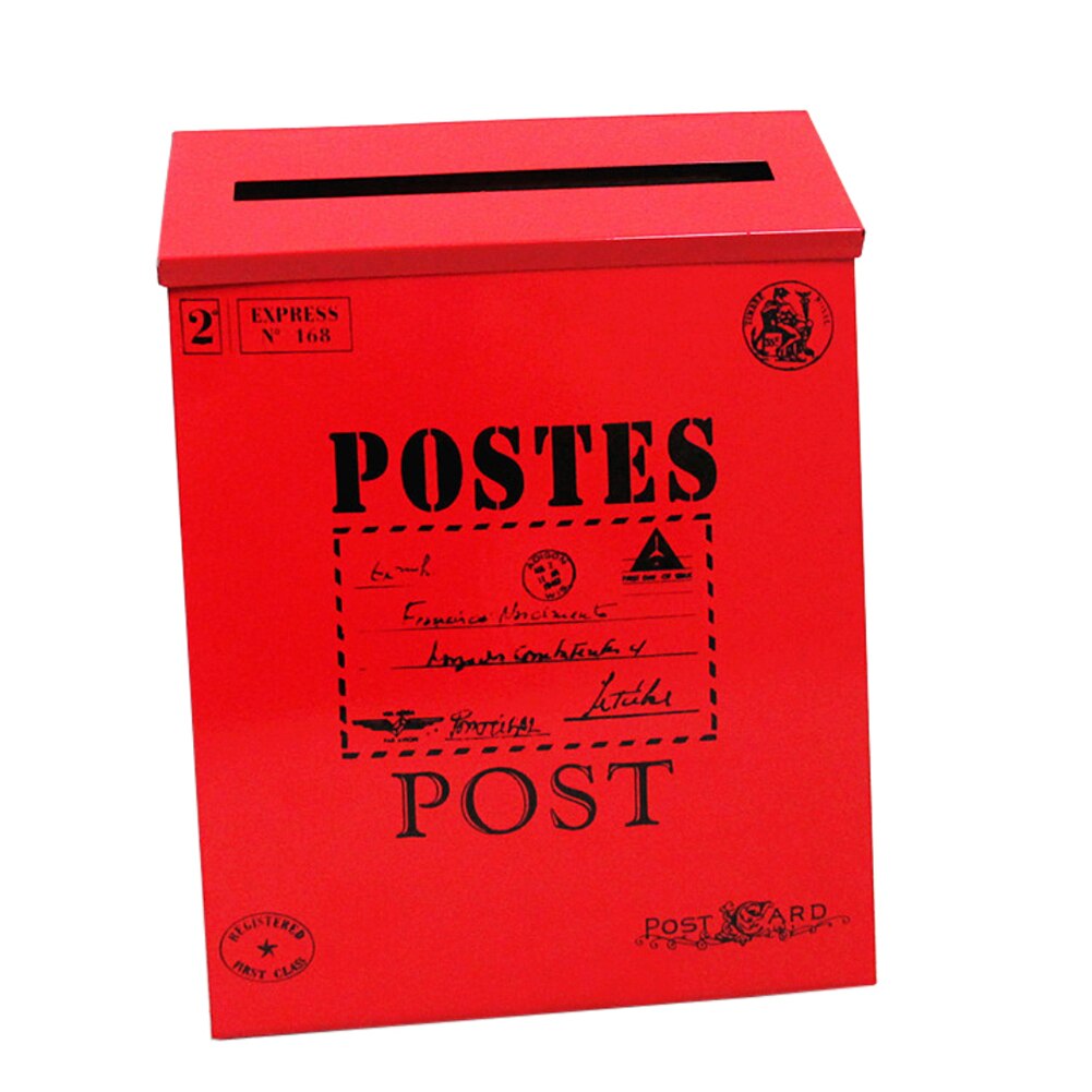 Retro metal væghængt postkasse spand avis brevkasse post haveindretning postkasse metal brevpost postkasse haveindretning