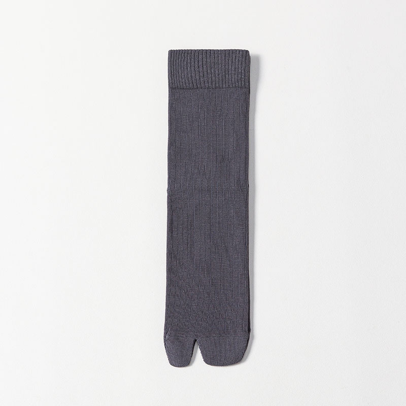 Calcetines de 2 dedos para hombre, sandalias con chanclas, calcetines de tubo medio con 2 dedos, calcetines con punta dividida a rayas de Color sólido, calcetines de algodón informales de negocios: Rojo azul