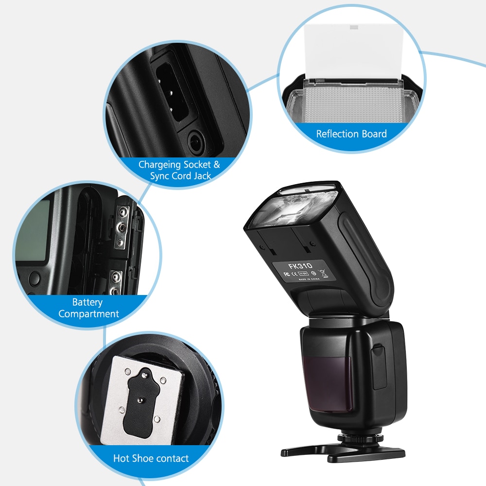Universal Wireless Camera Flash Light Speed lite GN33 LCD Display Flash Studio for Canon Nikon Sony Olympus Pentax DSLR Cameras
