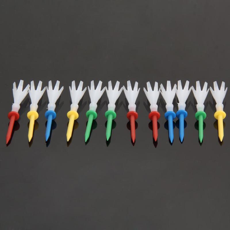 4 Yards Gonkux 12 Stks/set Gemengde Kleuren Plastic 2 3/4 Inch Golf Tees Polypropyleen Kussen Top Golf Tee Golf Accessoires