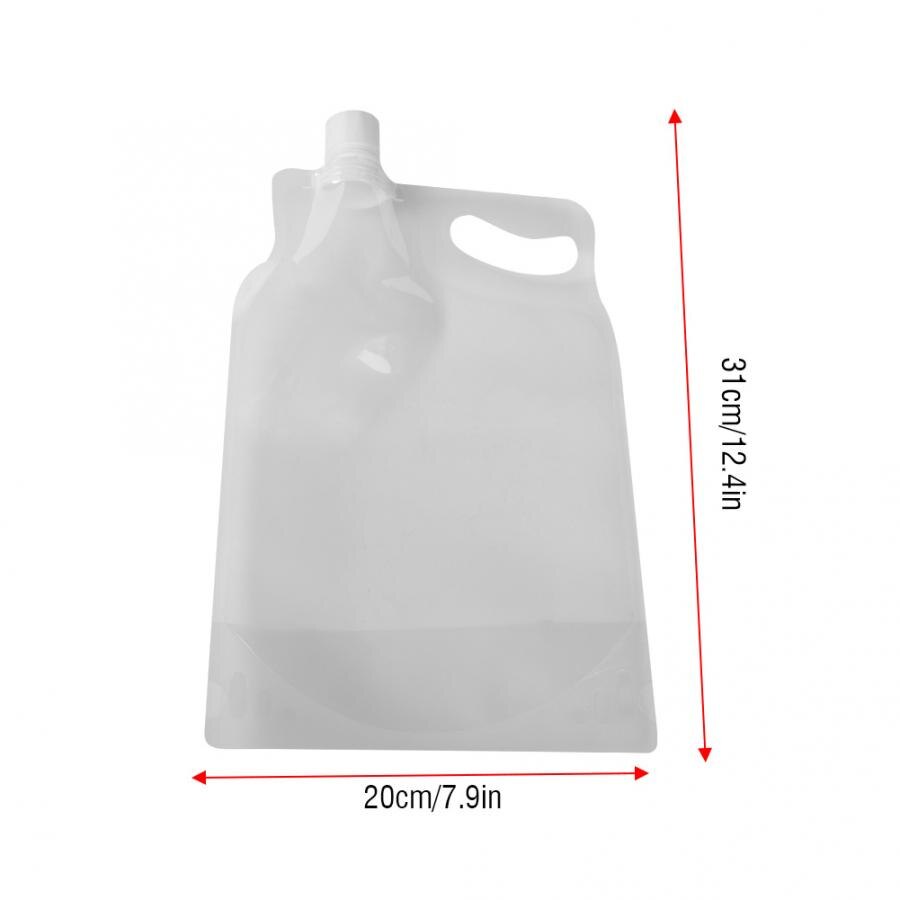 2L Water Bag Folding Water Bottle Container Outdoor Hiking Camping Water Bag Pouch Bladder Drinking Water Bottle Bag